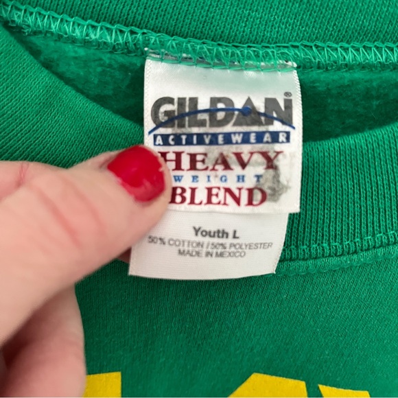 Gildan Green & Yellow Tractor Sweatshirt - Picture 4 of 6
